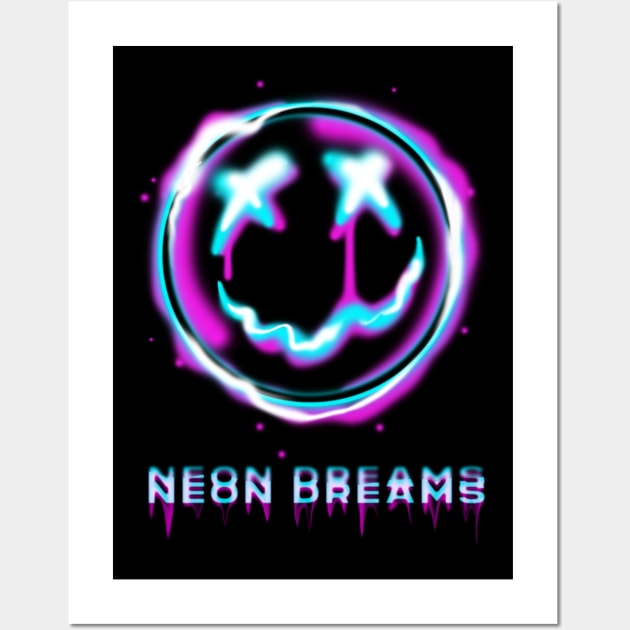 Neon Dreams Wall Art by CHAKRart